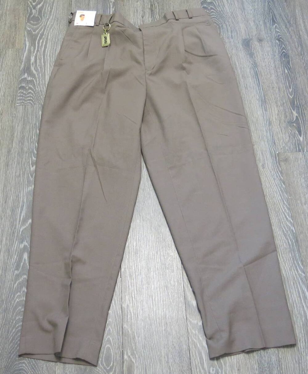 Vtg LANA FORMALS *NWT* Dress Pants Size 40x30 Men Pleated Business Office Brown
